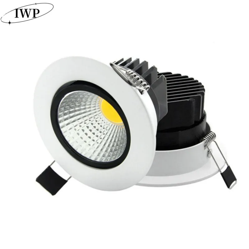 

3W 5W 7W 10W 12W Dimmable LED Downlight 110v 220v Spot LED DownLights Dimmable cob LED Spot Recessed down lights white