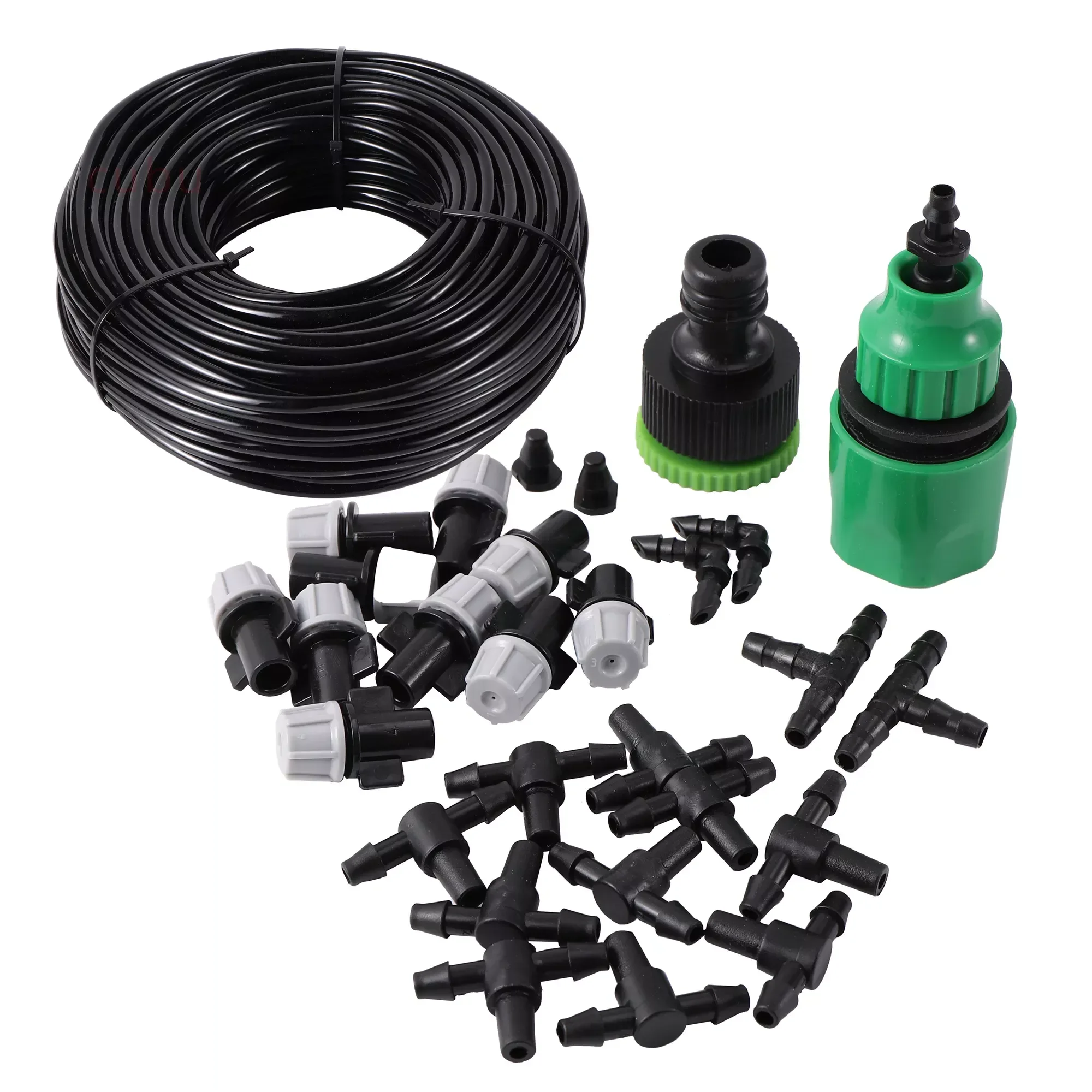 

Система наружного охлаждения садового орошения 5 м/10 м, комплект для полива сада, шланг 4/7 мм, распылительная головка и соединитель, система распыления