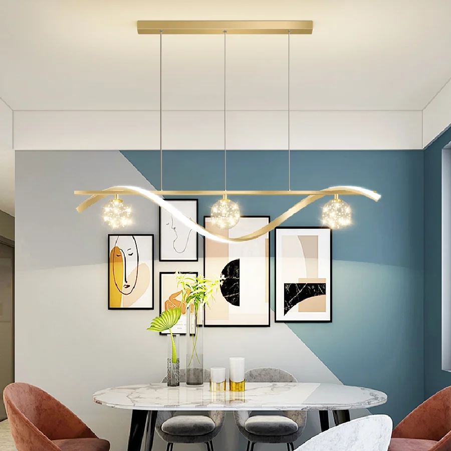 

Люстра для ресторана Gypsophila, светодиодный светильник с треххромным затемнением, креативная индивидуальность, для бара, приборной панели, пр...