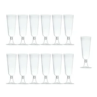 60pcs 150ml disposable hard plastic champagne glass red wine glass goblet wine glass party festival event supplies