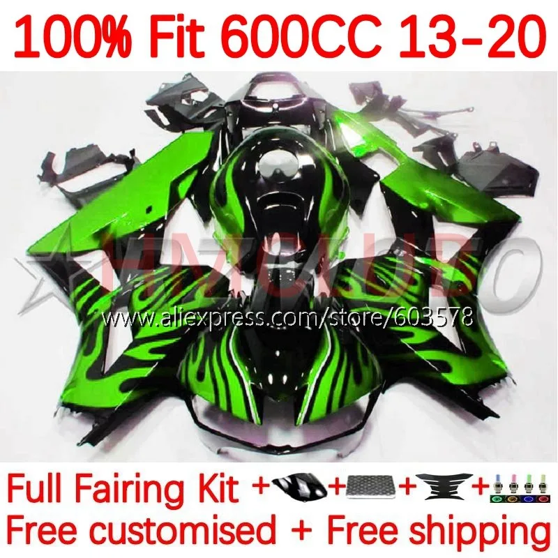 

Injection Body For HONDA CBR 600RR 600 CBR600 RR CC F5 CBR600RR 2013 2020 600CC 13 14 15 16 17 OEM Fairing 147No.89 green flames