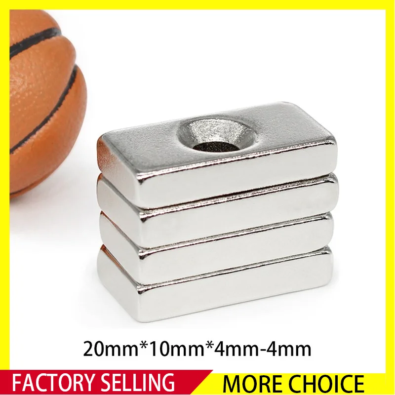 

2~100PCS 20x10x4-4mm Countersunk Neodymium Magnet 20mm x 10mm x 4mm -4mm Block Strong Powerful Magnets 20*10*4-4mm