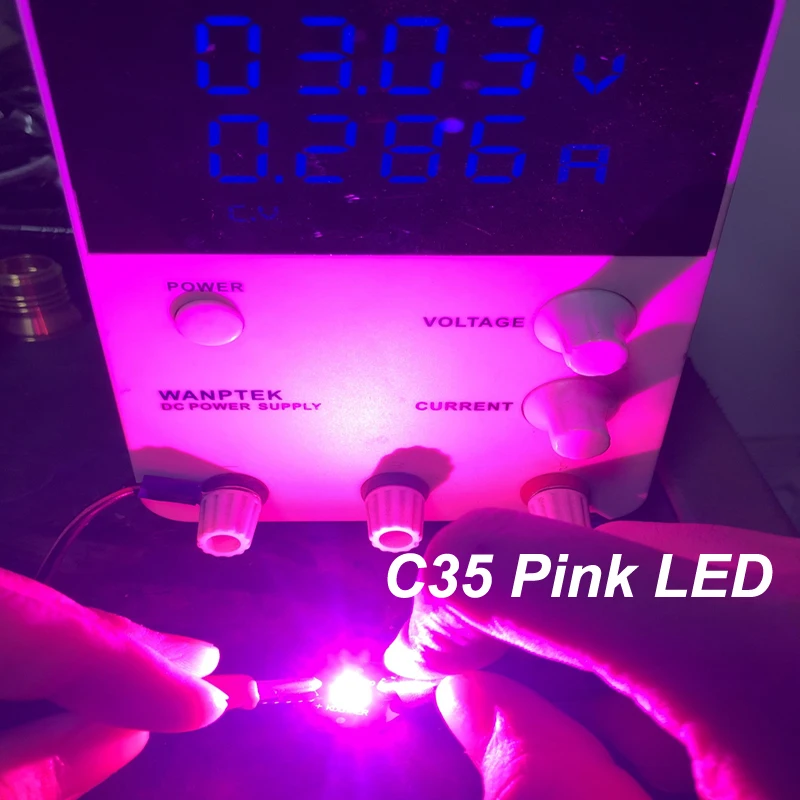 C35 3 Вт 1A полный спектр розовый SMD 3535 светодиодная вспышка DIY растсветильник свет