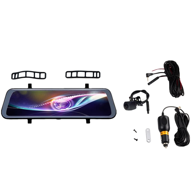 

10 Inch Display Contact Screen Dual Screen Recording ABS Shell 1080P HD Front And Rear Dual Lens Driving Recorder