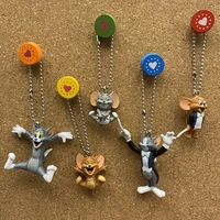 takara tomy genuine tom and jerry tuffy conductor dessert cheese creative cute action figure decoration pendant ornament toys