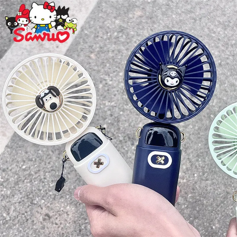 

Sanrio Melody Kuromi Hello Kitty Cinnamoroll почтовый ручной вентилятор USB портативный студенческий уличный бесшумный супер-аккумулятор шейный вентилятор