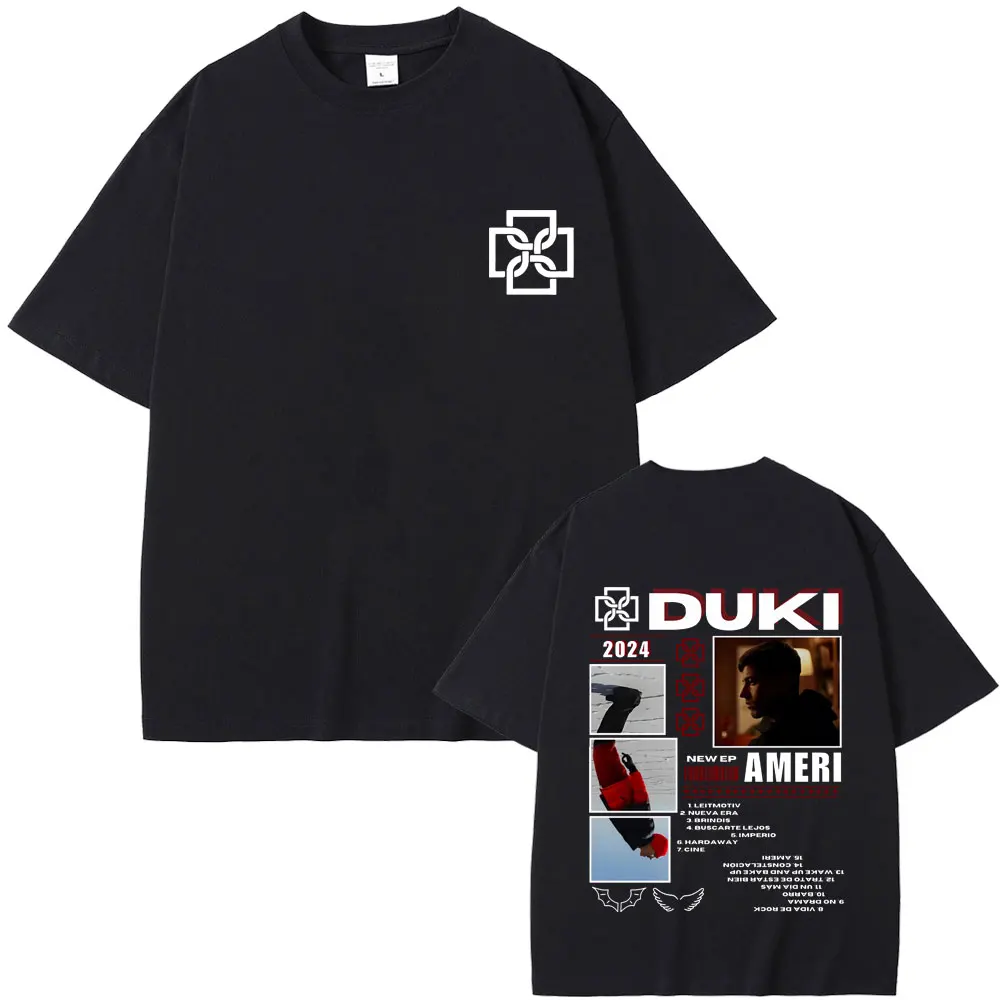 Rapper Duki Antes De Ameri Print T-shirt Male Fashion Cool Streetwear Men Women Casual Oversized Short Sleeve Unsiex Cotton Tees