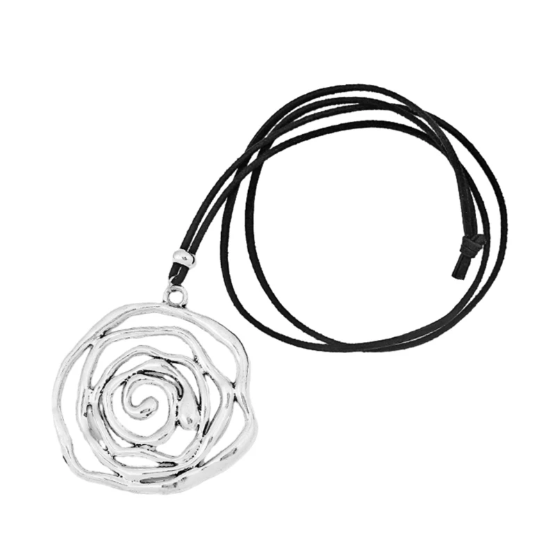 

Adjustable Elegant Metal Heart Flower Pendant Choker Jewelry Christmas Gift 57BD