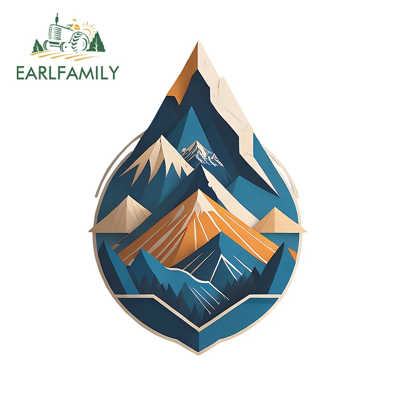 

EARLFAMILY для горов, приключений, природный вид, автомобильные наклейки, солнцезащитный крем, виниловые модные наклейки, автомобильные товары, аксессуары с героями мультфильмов