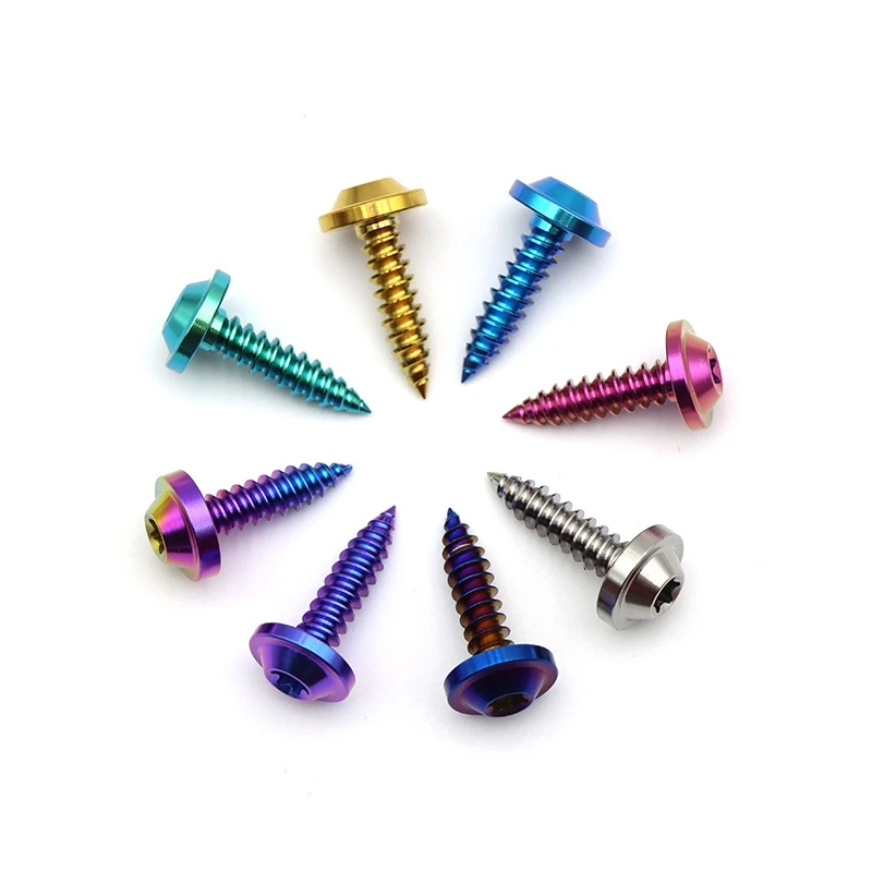 Фото Титановые саморезы Torx M4x12/15мм, M5x15/18мм для велосипедов, мотоциклов, автомобилей, лодок. Титановые крепежные элементы. №5