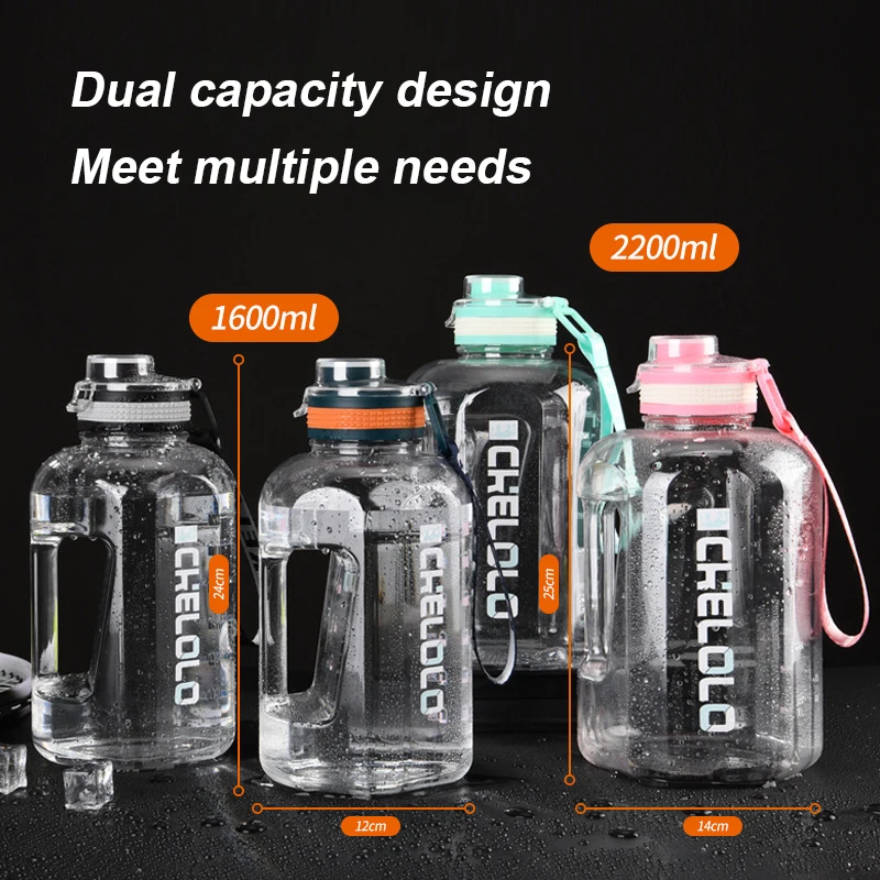 

1600/2200ml Sport Bottle Kettle Large GYM Bottle BPA FREE 1 Gallon Water Bottle Drink Waterbottle Water Bottl Cup 1.6 Liter New