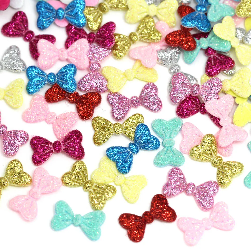 Блестящие нашивки с бантиками милые мини-нашивки бантом для зажима волос