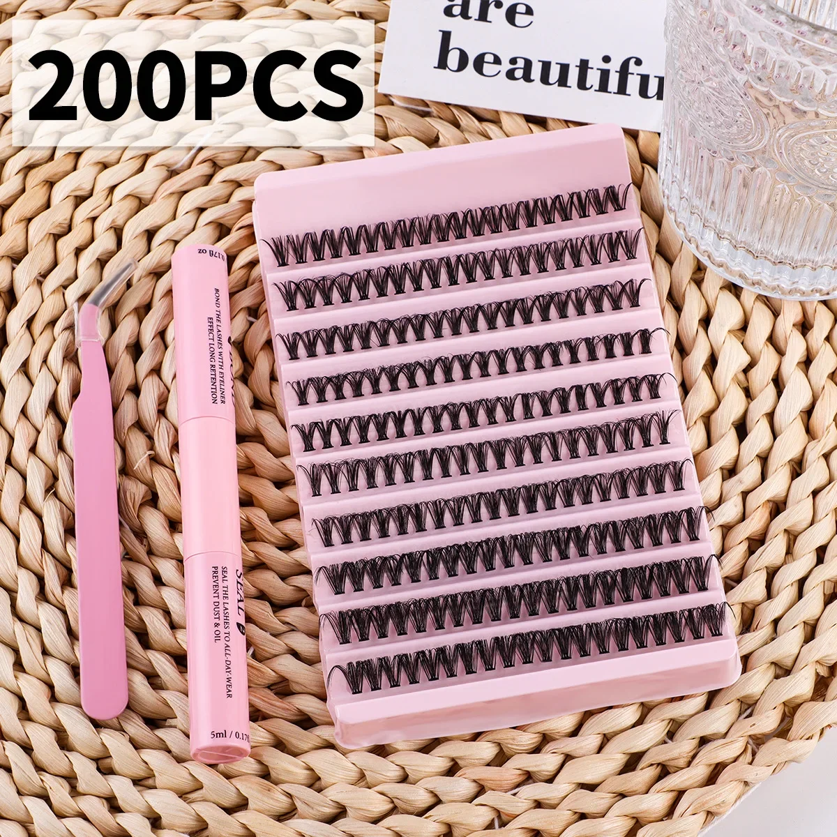 Лидер продаж накладные ресницы натуральные сегментированные 30D большая емкость