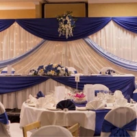 free shipping 3m6m luxury navy blue with white wedding backdrop wedding stage curtain wedding supply