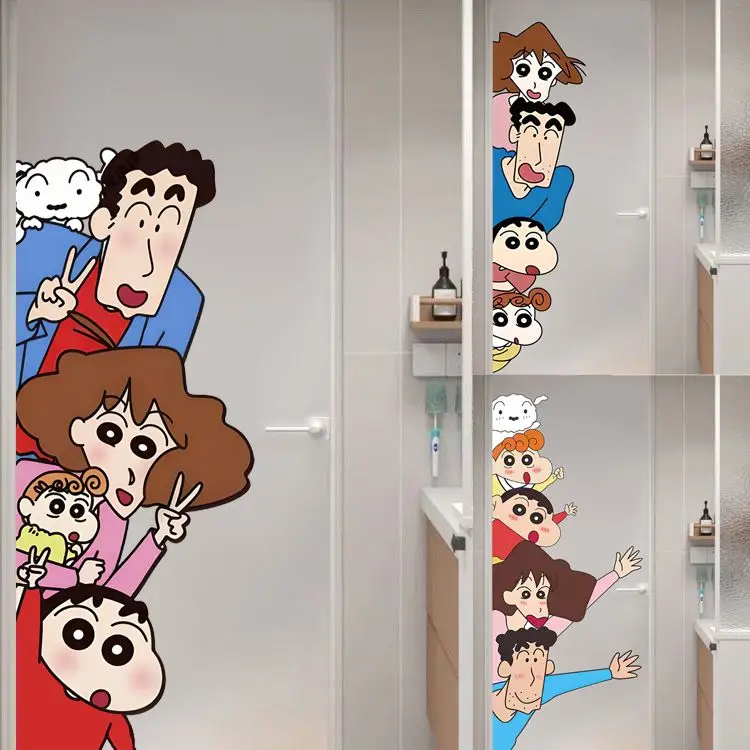 Карандаш Шин Чан наклейки на стену двери лифта самоклеящиеся рисунки мультяшные