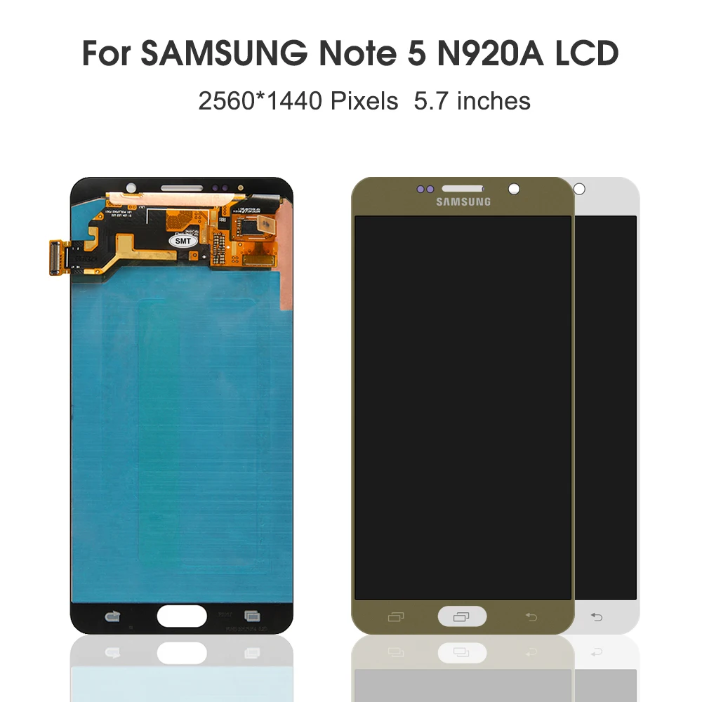 ЖК-дисплей Super AMOLED 5 7 ''Note с сенсорным экраном и дигитайзером в сборе для Samsung