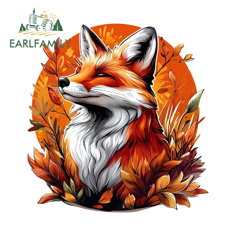 

EARLFAMILY красная лисья голова граффити автомобильные наклейки крутая личность багажник мотоцикла окклюзия царапины ПВХ наклейка виниловые аксессуары