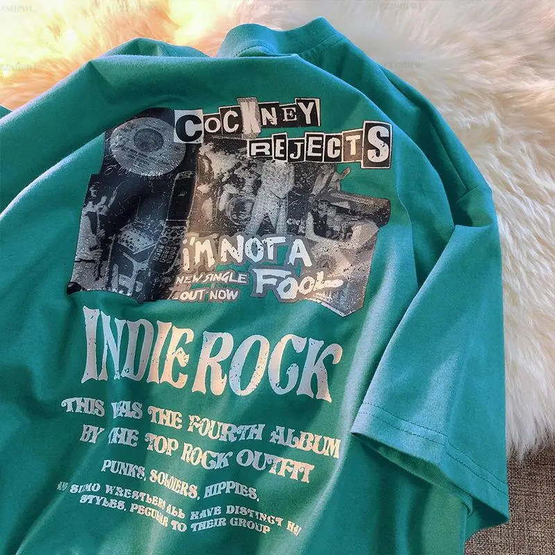 Футболка женская с короткими рукавами в готическом стиле свободная y2k - купить по