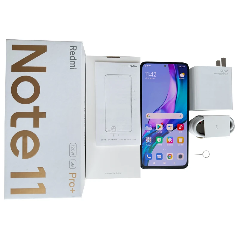 Global ROM Xiaomi Redmi Note 11 Pro+ 5G Smartphone 8GB 128GB Octa Core 108MP Triple Camera 120W Charge 120Hz AMOLED Display