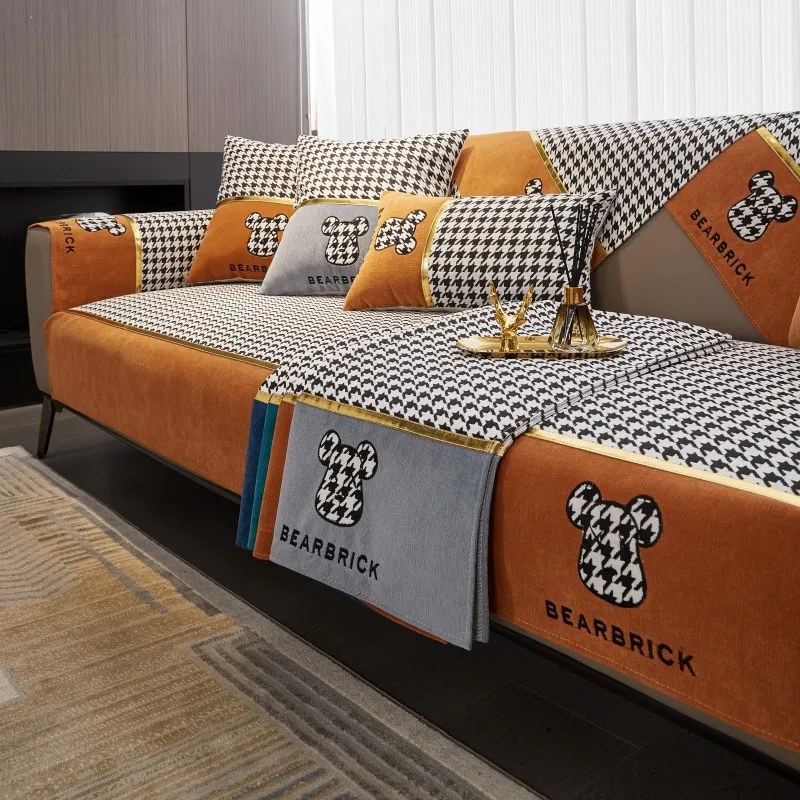 

New Nordic Sofa Cover Pet Dog Kids Sofa Mat Combination Corner Couch Towel Non Slip Couch Slipcover Sofa Cushion for Living Rom