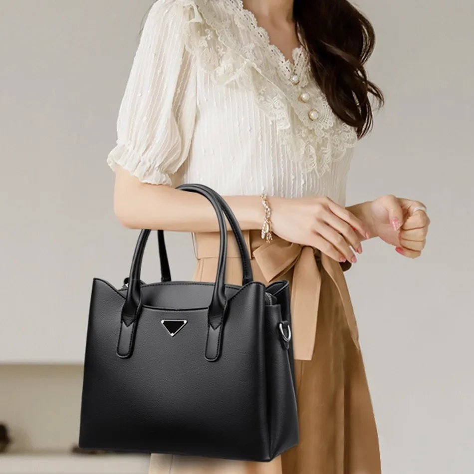 Набор из 3 предметов винтажная женская сумка-тоут высококачественные кожаные