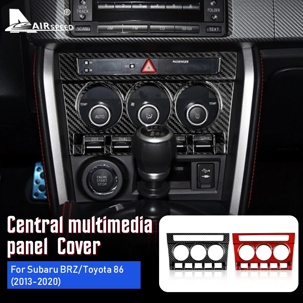 

AIRSPEED Carbon Fiber for Subaru BRZ Toyota 86 Accessories Interior Trim Car AC CD Control Switch Panel Console Frame Sticker