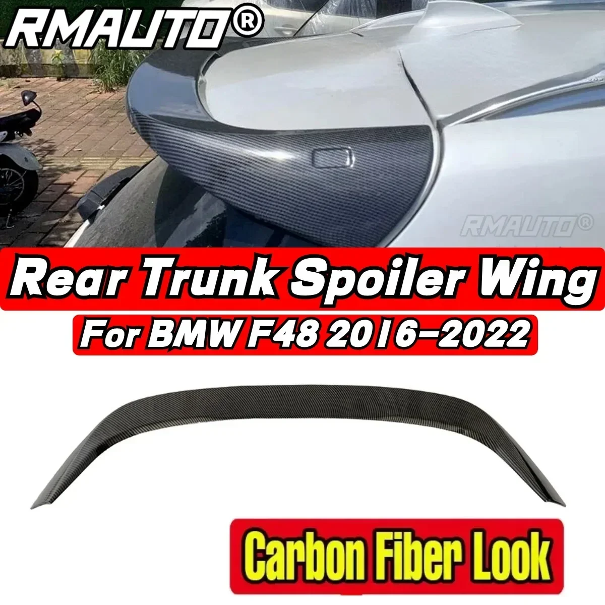 BMW F48 Автомобильный задний спойлер на крышу Комплект кузова Крыло для X1 2016 2017 2018 2019