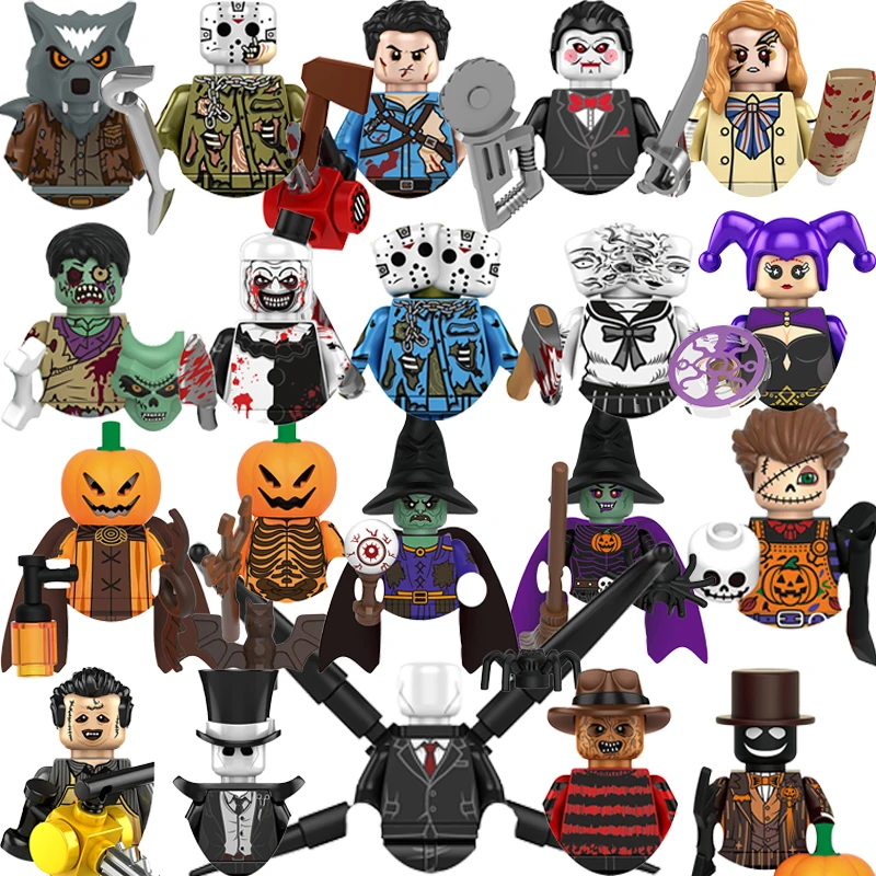 Фото Новые строительные блоки на Хэллоуин: мини-фигурки Terrifier Death Megan, игрушки-конструкторы, подарки для детей и взрослых №2