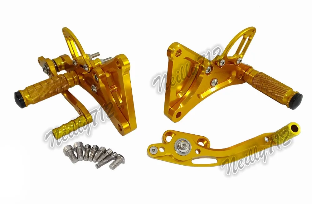 Продажа мотоцикла CNC Регулируемый Rider задний Набор Rearset подставка для ног колышки