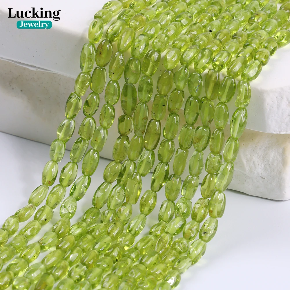 A++ натуральный зеленый перидот 4*7 мм граненые бусины с алмазной огранкой-целебные