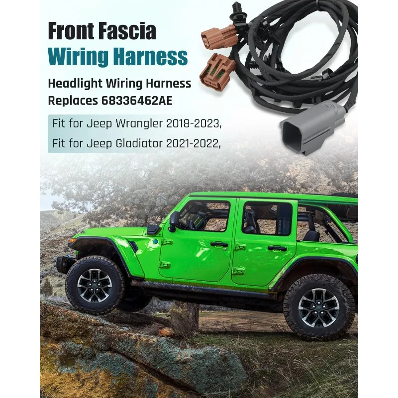 Фото Передний жгут проводов 68336462AE для Jeep Wrangler 2018-2022 и Gladiator 2020-2022 №4