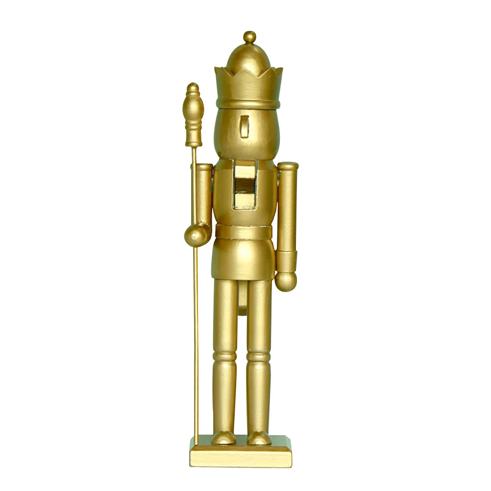 

Wood Nutcracker Model Christmas King Nutcracker Desktop Ornaments Christmas Nutcracker Figures Xmas Showcase Layout 38x9.5x8cm