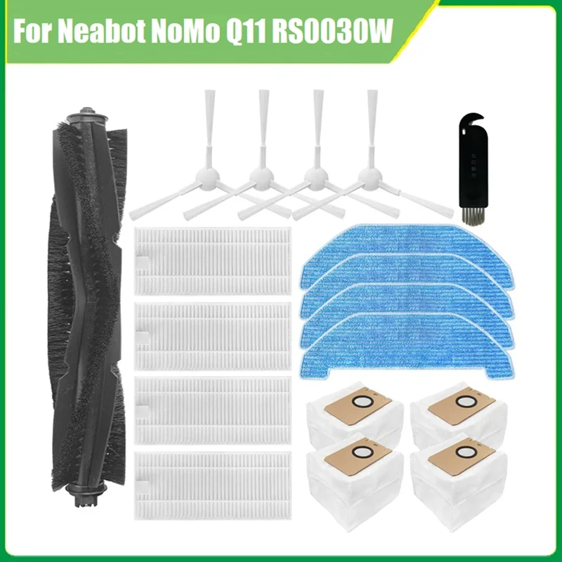 For Neabot Nomo Q11 RS0030W Robot Vacuum Cleaner Accessories Main Side Brush Hepa Filter Mop Cloth Dust Bag