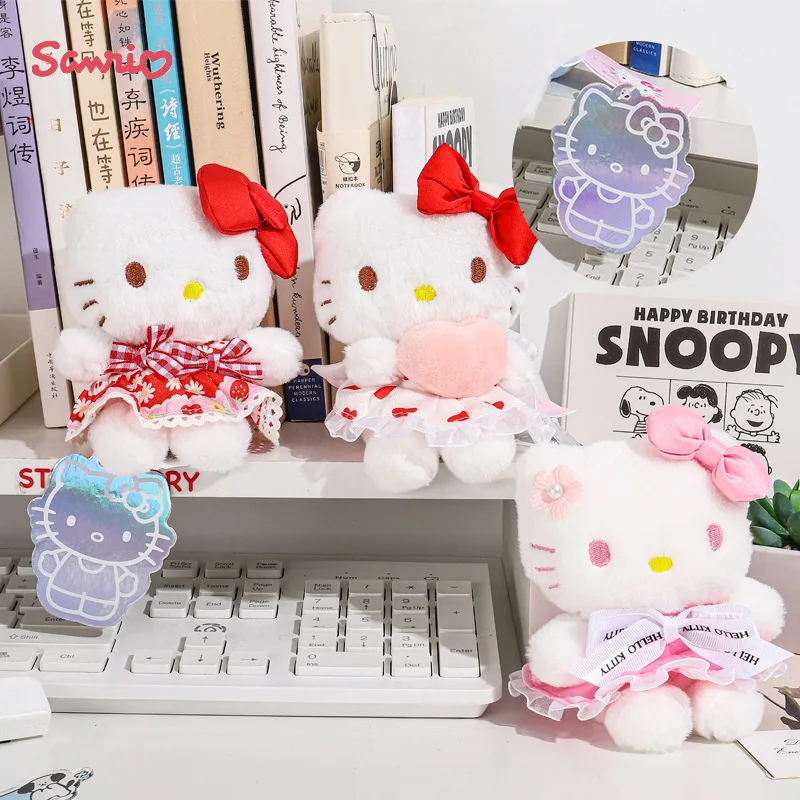 

Подлинный кулон в стиле HelloKitty Sanrio, плюшевая игрушка, милый брелок, украшение для книг, подвеска для девочек, детские подарки, кавайная анимация