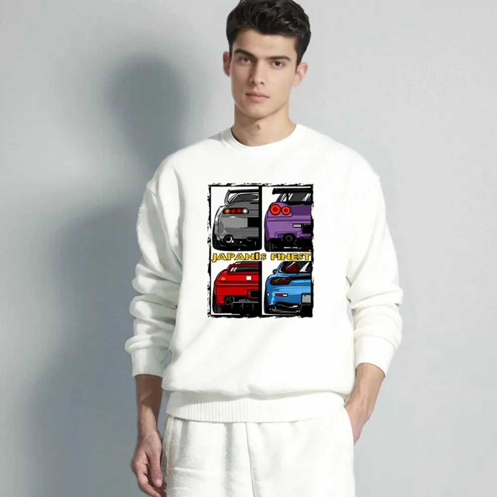 TOQUCL Мужская осенне-зимняя толстовка с автомобильным принтом спортивная одежда