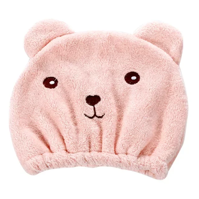 

2022 Absorbing Cute Bear Hat Quick-dry Cartoon Head Wrap Soft Shower