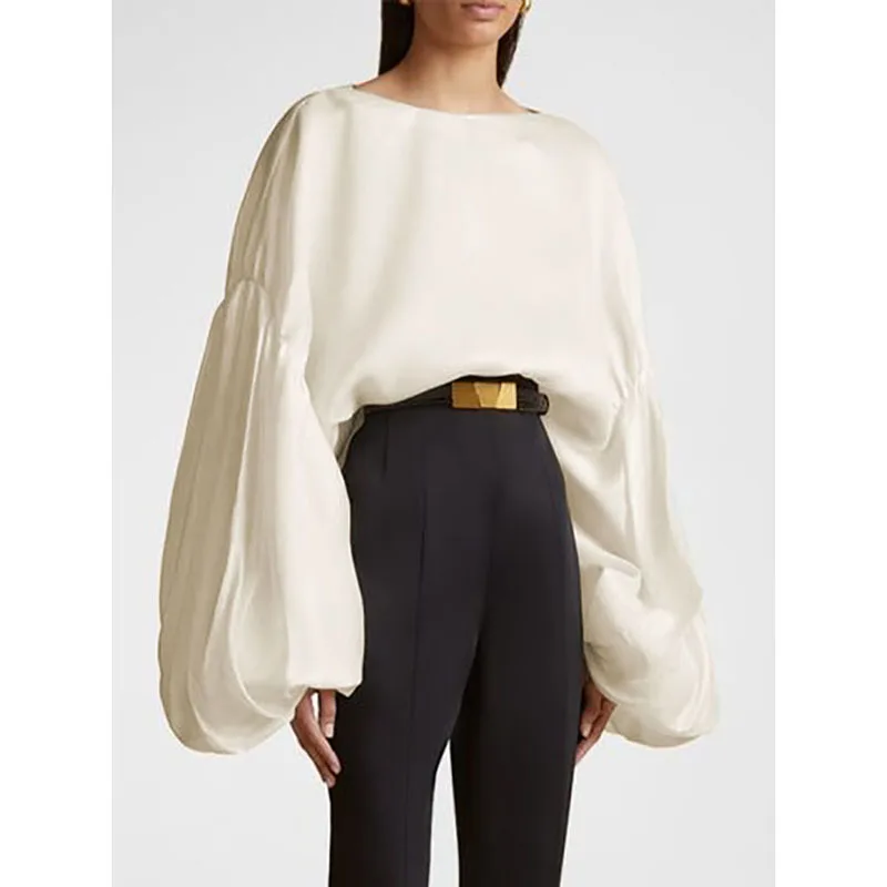 Женские повседневные топы Tinaa 2024 эластичные плиссированные однотонные свободные