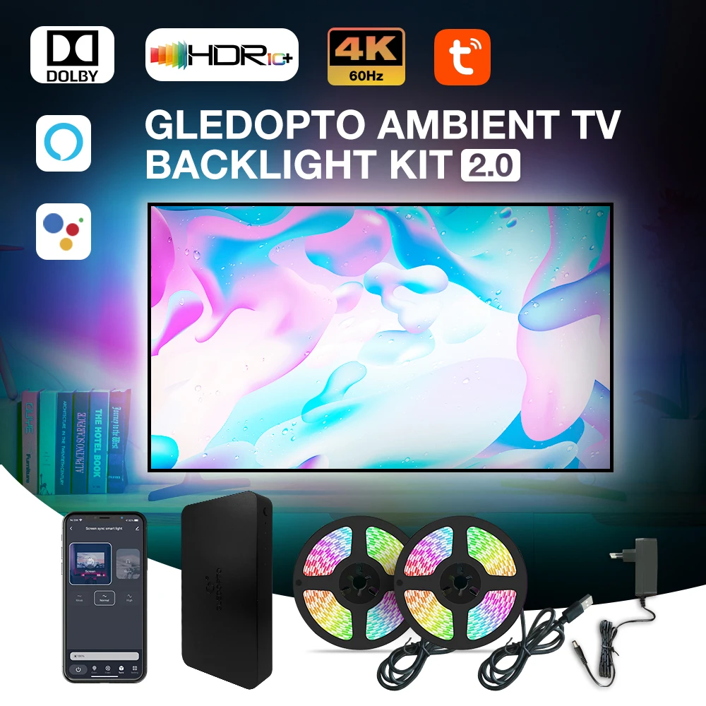 

Подсветильник ка RGB для телевизора, совместимая с HDMI, 4K
