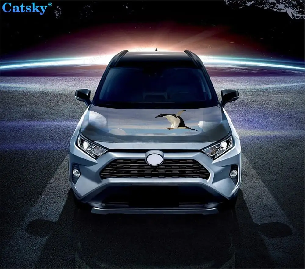 Индивидуальная защитная виниловая наклейка на капот автомобиля прыгающие