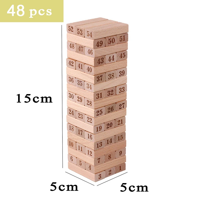 48 шт. Детский развивающий Деревянный конструктор Монтессори | Игрушки и хобби