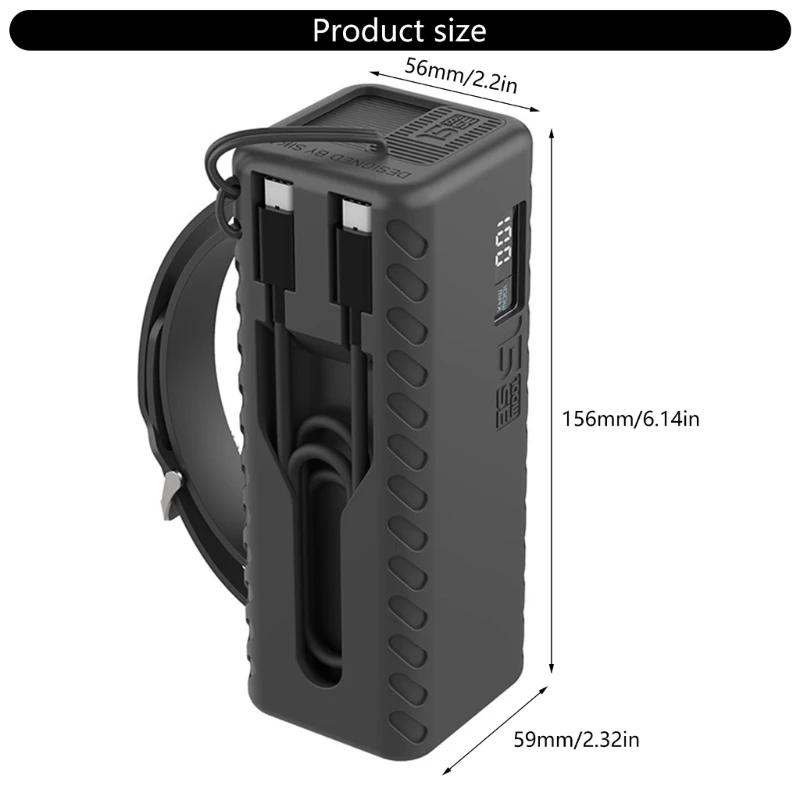 Силиконовый чехол для зарядки CUKTECH No.15SE противоскользящая крышка защита кабеля и