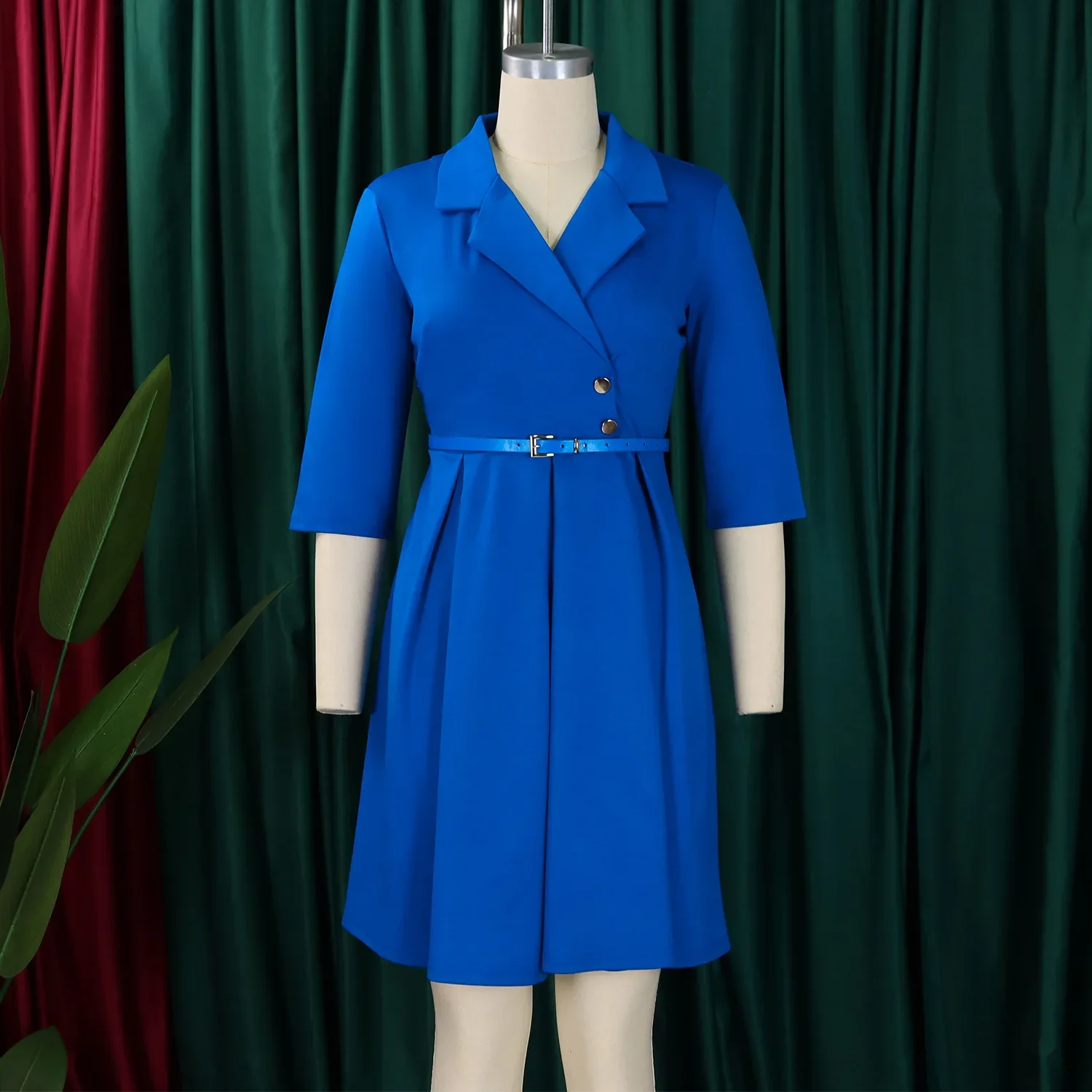 Элегантные церковные платья для женщин трапециевидные с отложным воротником