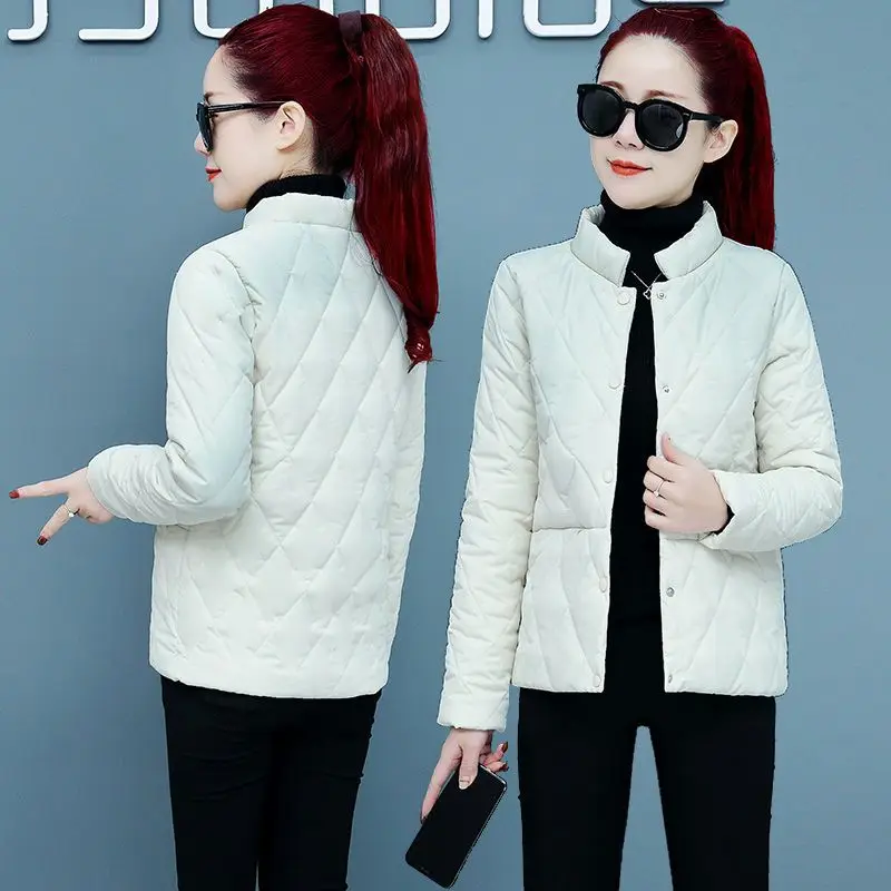 2023 New Winter Fashion Jacket Parkas Solid Women Parka Female Loose Korean Style Cotton Padded Thick Short Casual Outwea C07