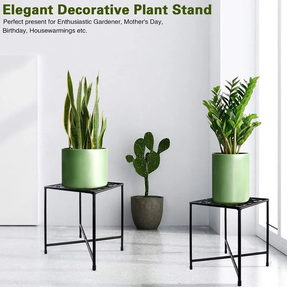 

Floor Home Decor Living Room Easy Install Modern Potted Detachable Patio Plant Stand Iron Art Garden Flower Pot Holder Anti Slip
