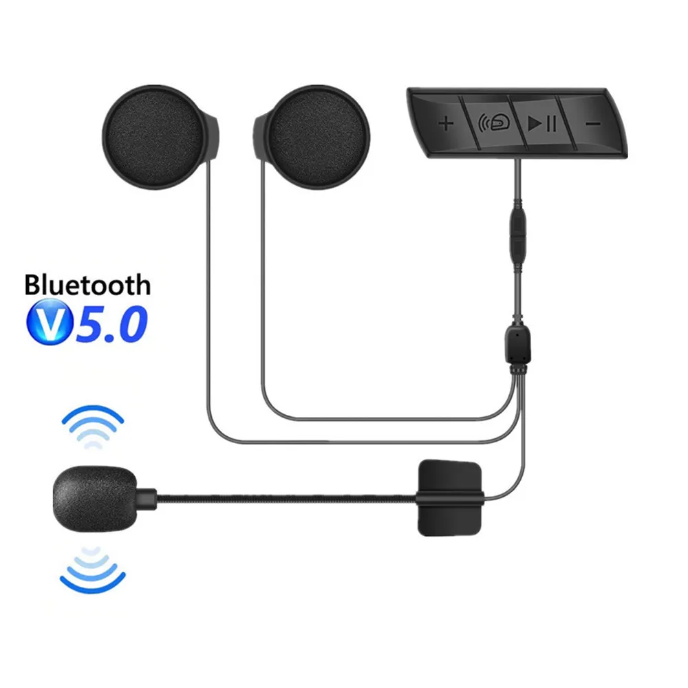 

M7 Motorcycle Waterproof Helmet Bluetooth Headset FM Radio Moto Earphone Music Speaker Auto Answer Wireless Handsfree Headphone