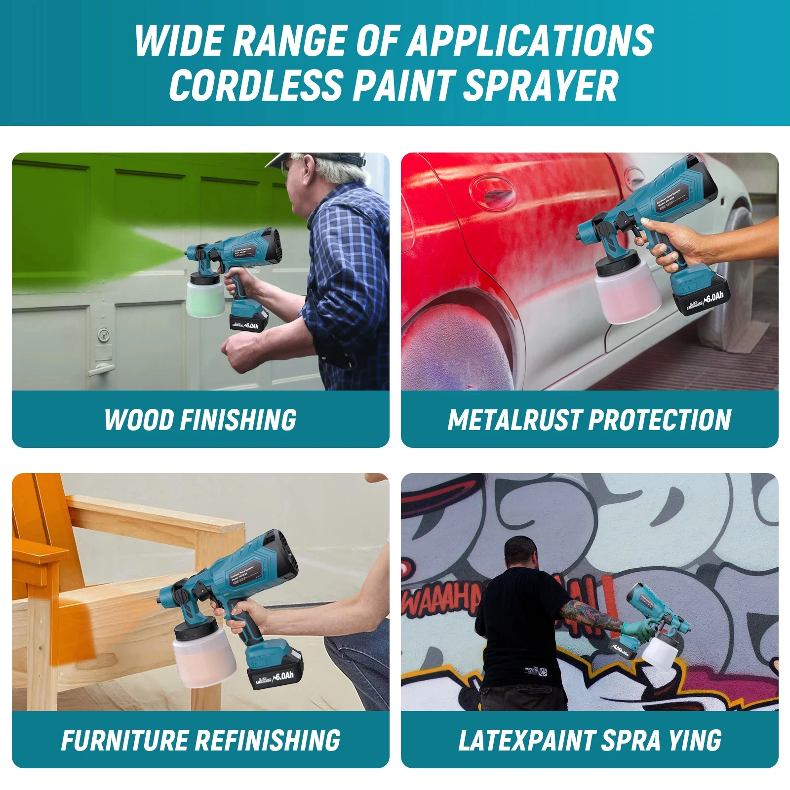 Беспроводной распылитель краски для Makita электрический бесщеточный краскопульт