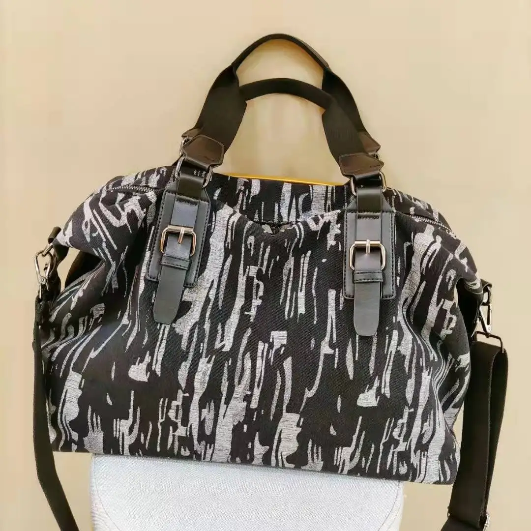

Luxury men's and women's travel bag denim large-capacity one-shoulder messenger bag fashion fitness luggage bag