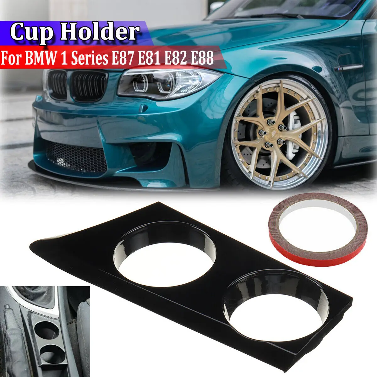 

Car Bottle Rack Wear-resistant Modified Car Accessories Car Windshield Lateral Cup Holder for BMW 1 Series E87 2004-2011