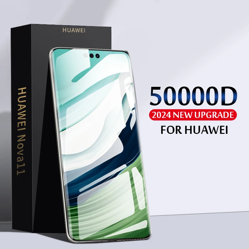 

Закаленное стекло 5000D с изогнутыми краями для Huawei Mate 60 40 30 20 Pro, Защитная пленка для экрана Huawei Mate 60 Pro + P50 Pro, защитное стекло