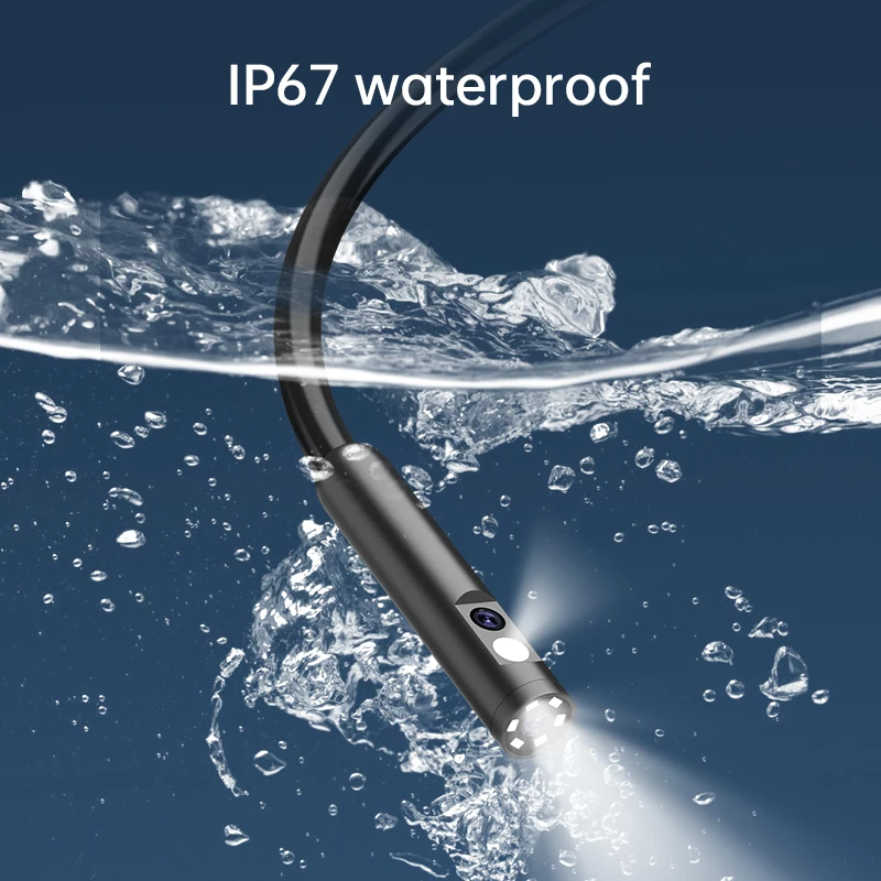 Портативный светодиодный эндоскоп с двумя объективами 5 мм HD 1080P м